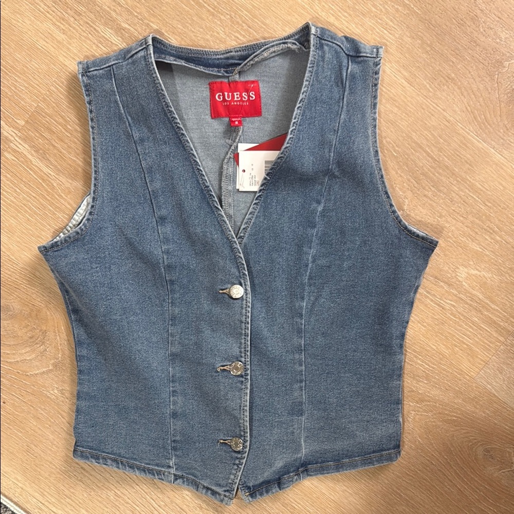 GUESS Blue Denim Vest
